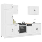 7 Piece Kitchen Cabinet Set Kalmar White Engineered Wood