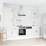 7 Piece Kitchen Cabinet Set Lucca White Engineered Wood