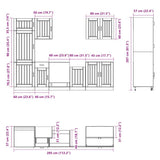 7 Piece Kitchen Cabinet Set Lucca White Engineered Wood