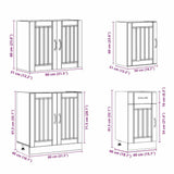 7 Piece Kitchen Cabinet Set Lucca White Engineered Wood - Extra Image