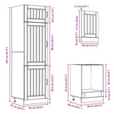 7 Piece Kitchen Cabinet Set Lucca White Engineered Wood