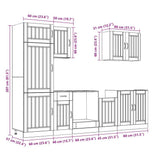 7 Piece Kitchen Cabinet Set Lucca White Engineered Wood