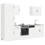 7 Piece Kitchen Cabinet Set Lucca White Engineered Wood