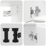 7 Piece Kitchen Cabinet Set Porto White Engineered Wood - Close-Up Angle