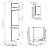 7 Piece Kitchen Cabinet Set Porto White Engineered Wood