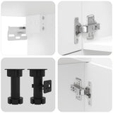 7 Piece Kitchen Cabinet Set "Porto" High Gloss White Engineered Wood