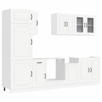 8 Piece Kitchen Cabinet Set Kalmar White Engineered Wood