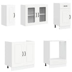 8 Piece Kitchen Cabinet Set Kalmar White Engineered Wood
