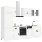 8 Piece Kitchen Cabinet Set Kalmar White Engineered Wood
