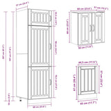 8 Piece Kitchen Cabinet Set Lucca White Engineered Wood