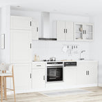 8 Piece Kitchen Cabinet Set "Porto" White Engineered Wood