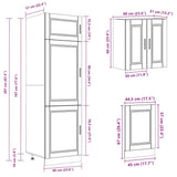 8 Piece Kitchen Cabinet Set "Porto" White Engineered Wood