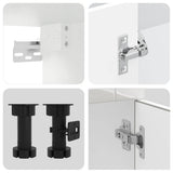8 Piece Kitchen Cabinet Set "Porto" High Gloss White Engineered Wood