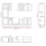 8 Piece Kitchen Cabinet Set 
