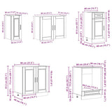 8 Piece Kitchen Cabinet Set "Porto" High Gloss White Engineered Wood