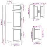 8 Piece Kitchen Cabinet Set "Porto" High Gloss White Engineered Wood