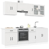 8 Piece Kitchen Cabinet Set Kalmar White Engineered Wood