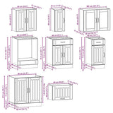 8 Piece Kitchen Cabinet Set Kalmar White Engineered Wood