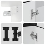 4 Piece Kitchen Cabinet Set "Lucca" Black Engineered Wood
