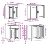 4 Piece Kitchen Cabinet Set 