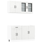 4 Piece Kitchen Cabinet Set "Lucca" High Gloss White