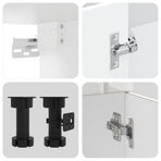 4 Piece Kitchen Cabinet Set "Lucca" High Gloss White