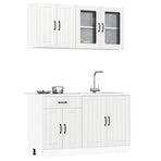 4 Piece Kitchen Cabinet Set "Lucca" High Gloss White