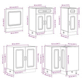 11 Piece Kitchen Cabinet Set Kalmar White Engineered Wood