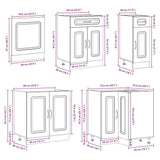 11 Piece Kitchen Cabinet Set Kalmar White Engineered Wood - Extra Image