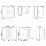11 Piece Kitchen Cabinet Set Lucca White Engineered Wood - Extra Image
