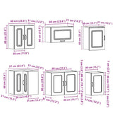 11 Piece Kitchen Cabinet Set Kalmar White Engineered Wood - Extra Image