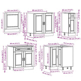 11 Piece Kitchen Cabinet Set Porto White Engineered Wood
