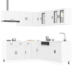 11 Piece Kitchen Cabinet Set Porto White Engineered Wood