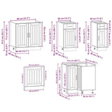 11 Piece Kitchen Cabinet Set Kalmar White Engineered Wood