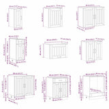 14 Piece Kitchen Cabinet Set Lucca White Engineered Wood