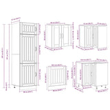 14 Piece Kitchen Cabinet Set Lucca White Engineered Wood