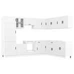 14 Piece Kitchen Cabinet Set Porto White Engineered Wood