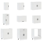14 Piece Kitchen Cabinet Set Porto White Engineered Wood