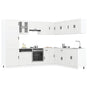 14 Piece Kitchen Cabinet Set Porto White Engineered Wood