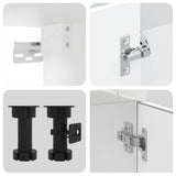 14 Piece Kitchen Cabinet Set "Porto" Gloss White Engineered Wood