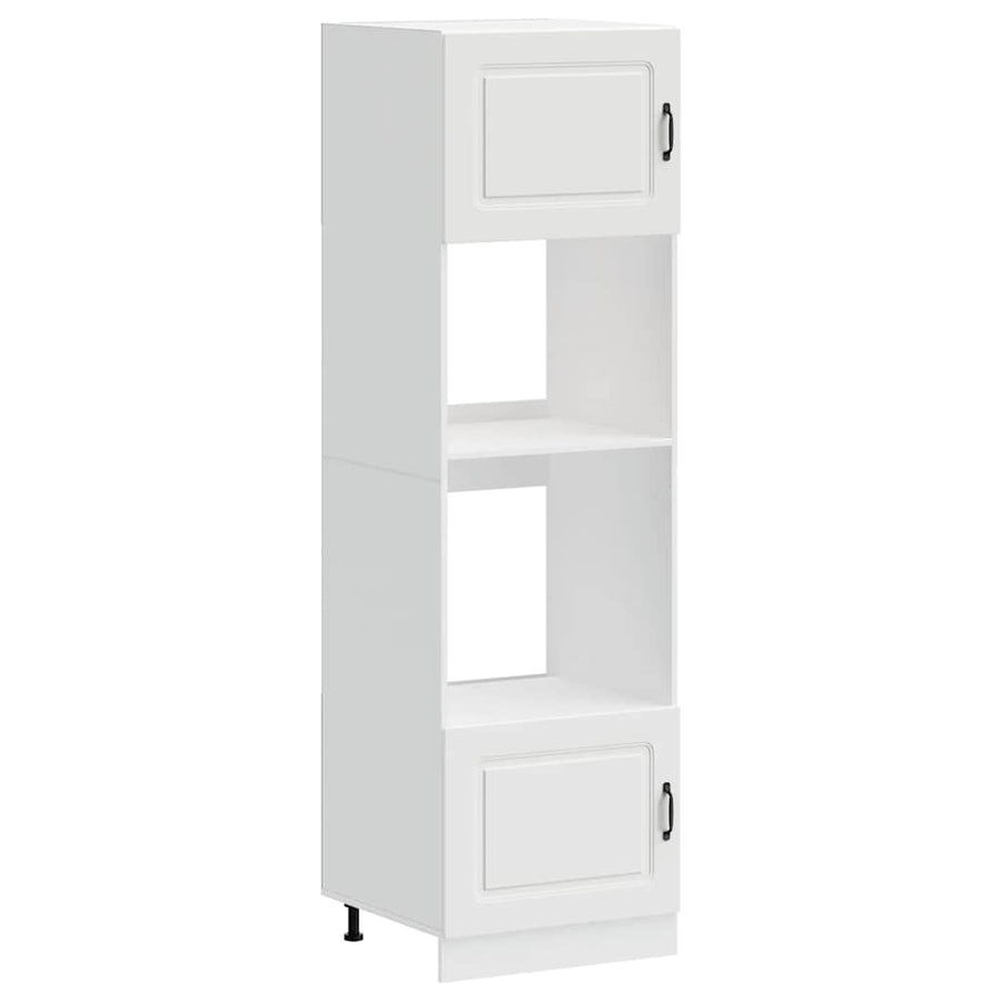 Oven Cabinets 2 pcs Kalmar White Engineered Wood