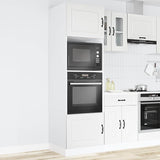 Oven Cabinets 2 pcs Kalmar White Engineered Wood - Side View