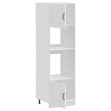 Oven Cabinets 2 pcs Kalmar White Engineered Wood