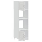 Oven Cabinets 2 pcs Kalmar White Engineered Wood