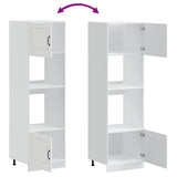 Oven Cabinets 2 pcs Kalmar White Engineered Wood