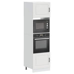 Oven Cabinets 2 pcs Kalmar White Engineered Wood