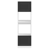 Oven Cabinets 2 pcs Kalmar Black Engineered Wood