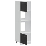 Oven Cabinets 2 pcs Kalmar Black Engineered Wood