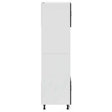 Oven Cabinets 2 pcs Kalmar Black Engineered Wood