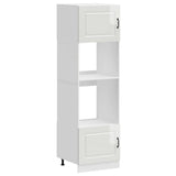 Oven Cabinets 2 pcs Kalmar Gloss White Engineered Wood - Front View